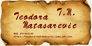 Teodora Matasarević vizit kartica